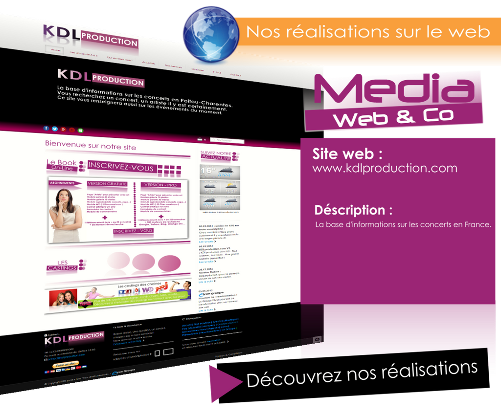 Nos réalisations sur le web